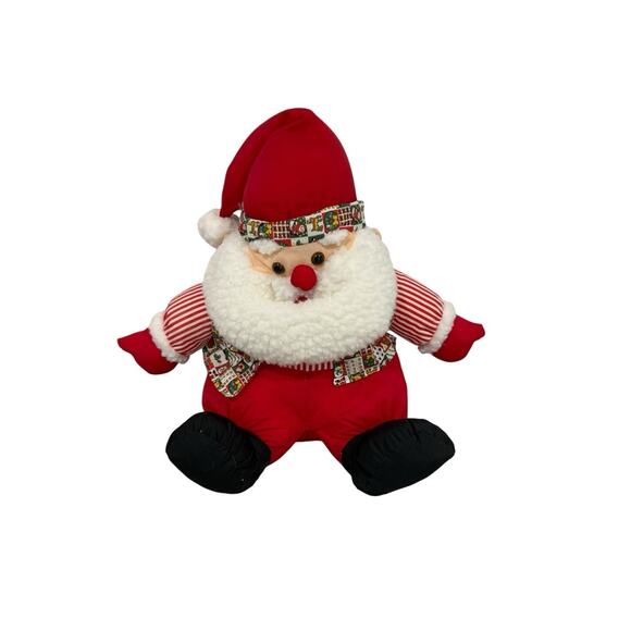 Santa Puffalump Stuffed Animal Display Decoration Holiday Christmas Plush - Picture 1 of 8